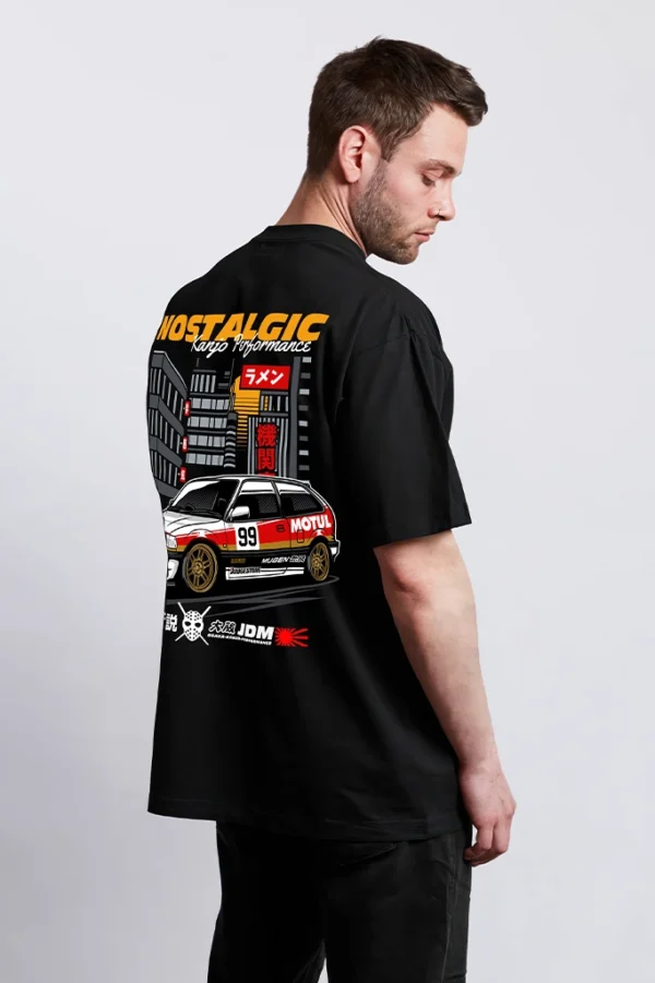 Nostalgic Kanjo Black – Oversized JDM T-Shirt