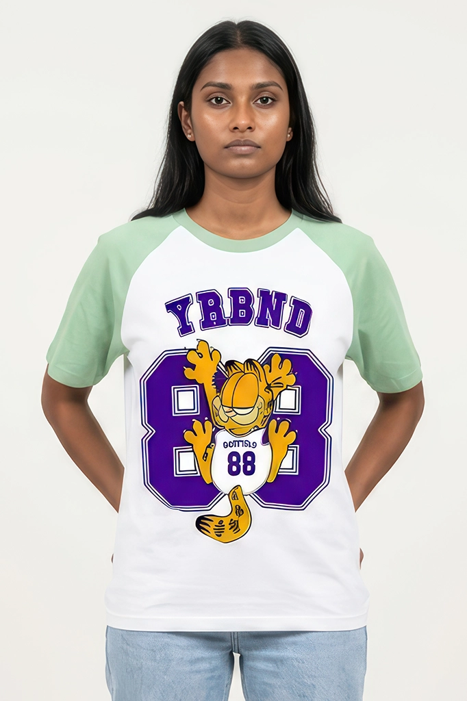 Garfield 88 Raglan T-Shirt – Pastel Green Sleeve