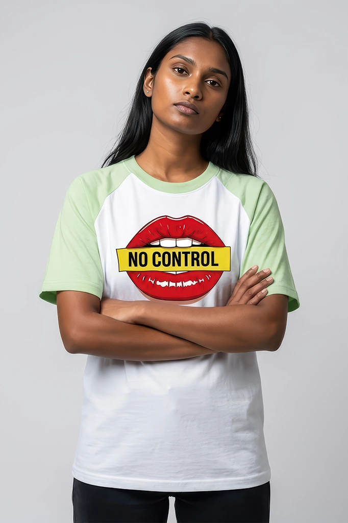 No Control Raglan T-Shirt – Pastel Green Sleeve